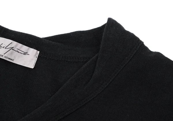 Yohji Yamamoto POUR HOMME Asymmetrical V-neck T-shirt K-170130_004
