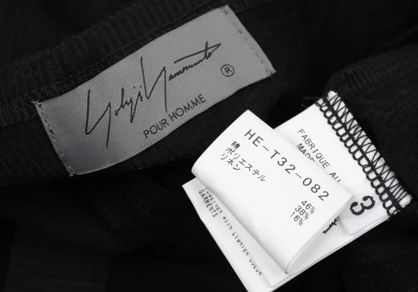 Yohji Yamamoto POUR HOMME Striped Woven Wrinkle T-shirt K-170131_009