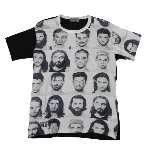 Yohji Yamamoto POUR HOMME Leslie Kee Promide Print T-shirt Black,White 4 K-170133_001