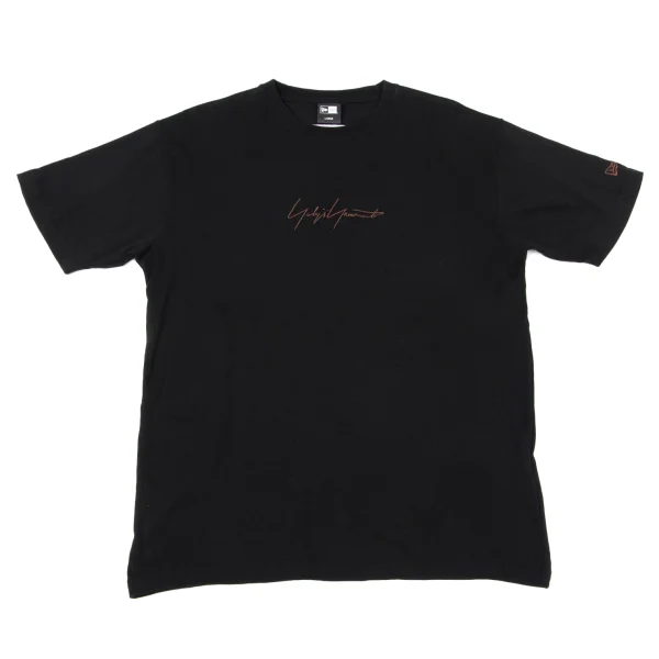 Yohji Yamamoto×NEW ERA Signature Logo Embroidered T-shirt Black 4 K-170136_001