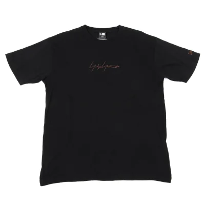 Yohji Yamamoto×NEW ERA Signature Logo Embroidered T-shirt