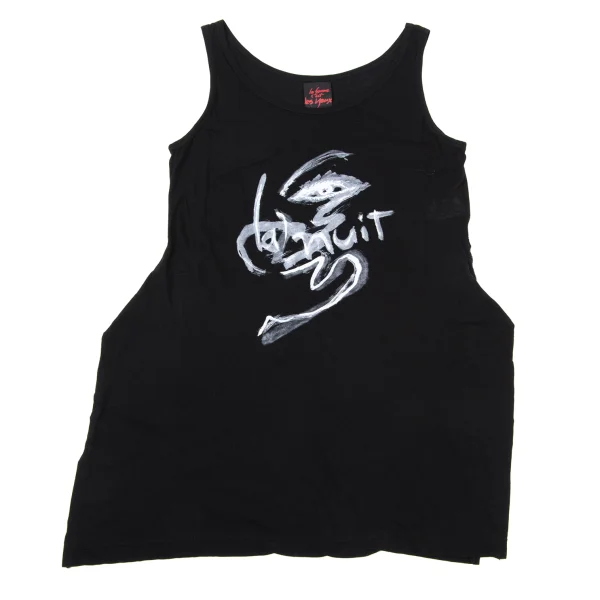Yohji Yamamoto FEMME Drawing Eye Printed Slit Tank Top K-170137_002