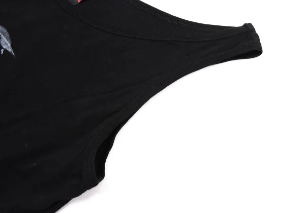Yohji Yamamoto FEMME Drawing Eye Printed Slit Tank Top K-170137_005