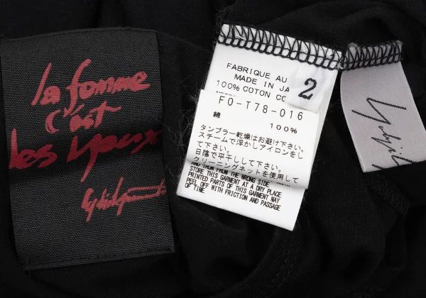 Yohji Yamamoto FEMME Drawing Eye Printed Slit Tank Top K-170137_015