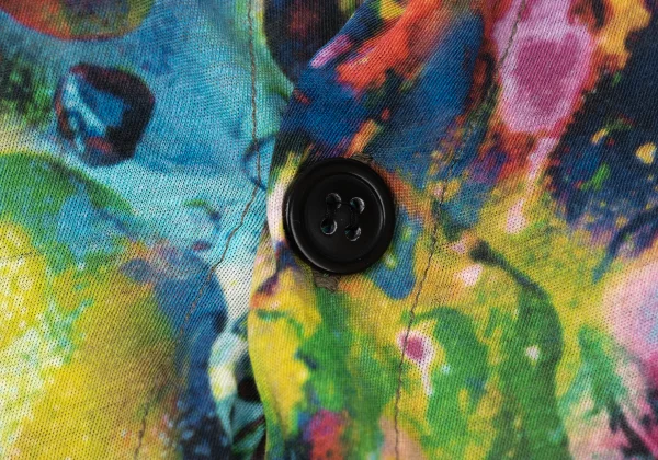 Yohji Yamamoto FEMME Colorful Bubble Print Cotton Cardigan K-170138_005
