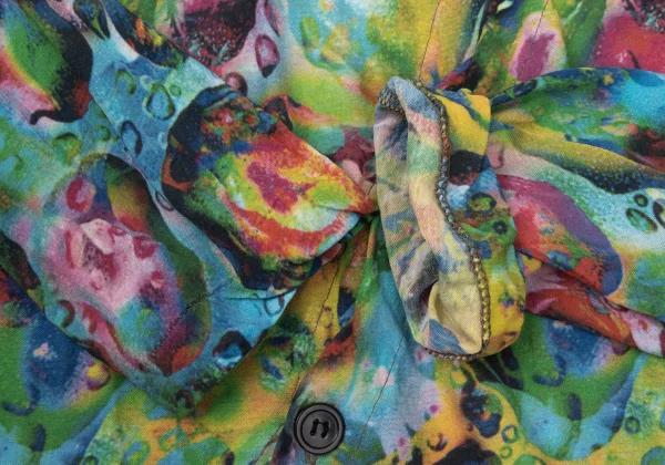 Yohji Yamamoto FEMME Colorful Bubble Print Cotton Cardigan K-170138_008