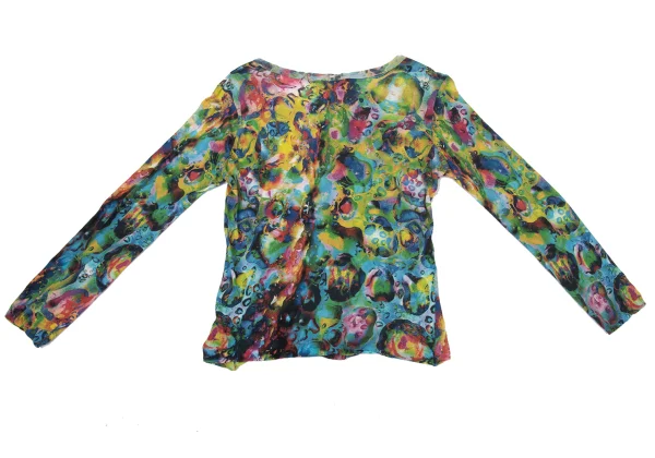 Yohji Yamamoto FEMME Colorful Bubble Print Cotton Cardigan K-170138_011