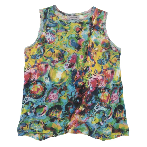 Yohji Yamamoto FEMME Colorful Bubble Print Cotton Tank Top K-170139_002