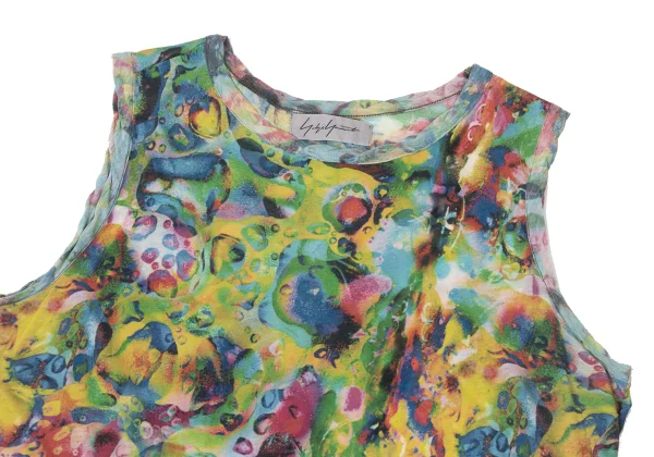 Yohji Yamamoto FEMME Colorful Bubble Print Cotton Tank Top K-170139_003