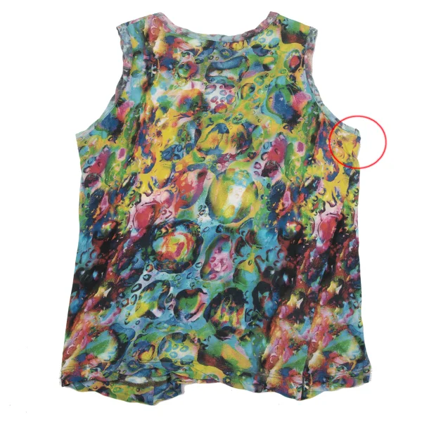 Yohji Yamamoto FEMME Colorful Bubble Print Cotton Tank Top K-170139_008