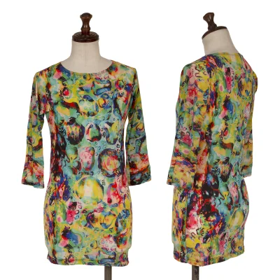 Yohji Yamamoto FEMME Colorful Bubble Print Stretch T Shirt
