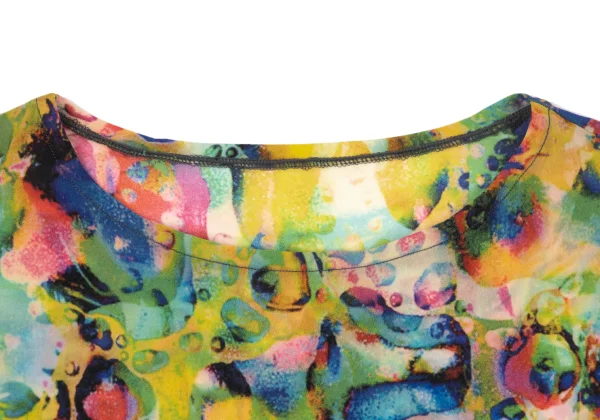 Yohji Yamamoto FEMME Colorful Bubble Print Stretch T Shirt K-170140_004
