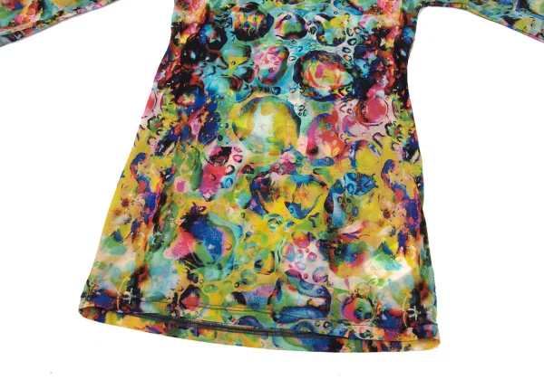 Yohji Yamamoto FEMME Colorful Bubble Print Stretch T Shirt K-170140_008