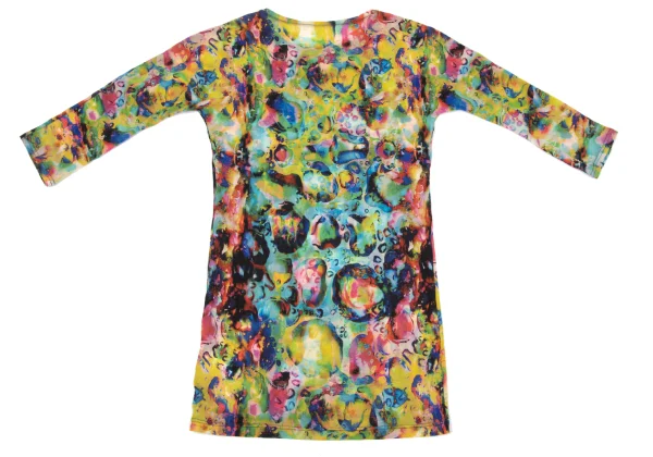 Yohji Yamamoto FEMME Colorful Bubble Print Stretch T Shirt K-170140_010