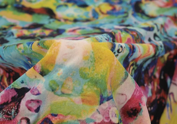 Yohji Yamamoto FEMME Colorful Bubble Print Stretch T Shirt K-170140_012