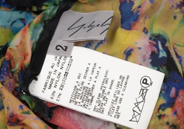 Yohji Yamamoto FEMME Colorful Bubble Print Stretch T Shirt K-170140_014
