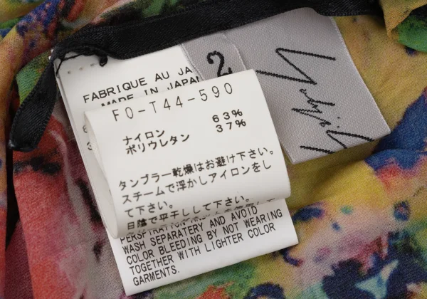 Yohji Yamamoto FEMME Colorful Bubble Print Stretch T Shirt K-170140_015