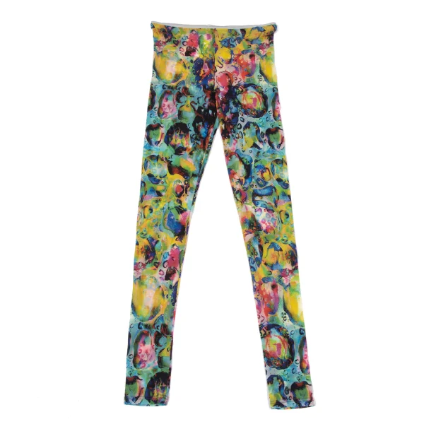 Yohji Yamamoto FEMME Colorful Bubble Print Stretch Leggings Multi-Color 2 K-170141_001