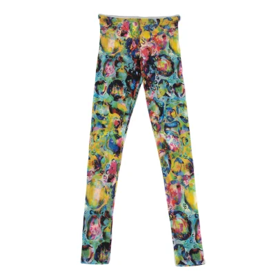 Yohji Yamamoto FEMME Colorful Bubble Print Stretch Leggings