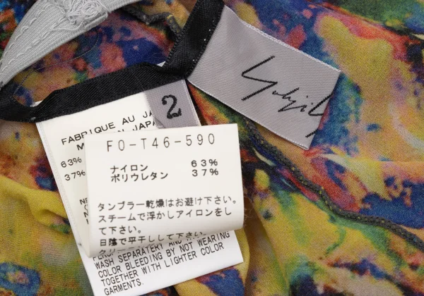 Yohji Yamamoto FEMME Colorful Bubble Print Stretch Leggings K-170141_011