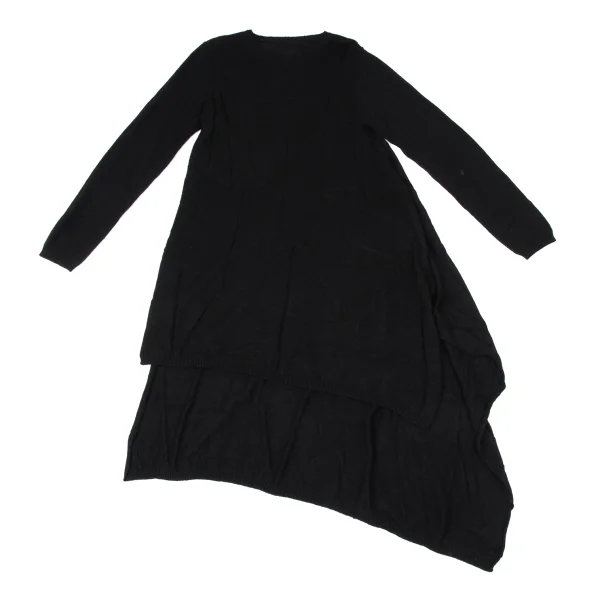 Yohji Yamamoto FEMME Crackle Weave Asymmetrical Knit Dress K-170143_002