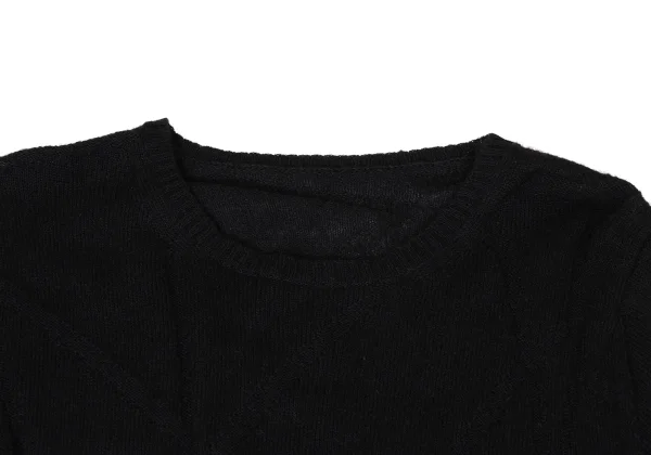 Yohji Yamamoto FEMME Crackle Weave Asymmetrical Knit Dress K-170143_004