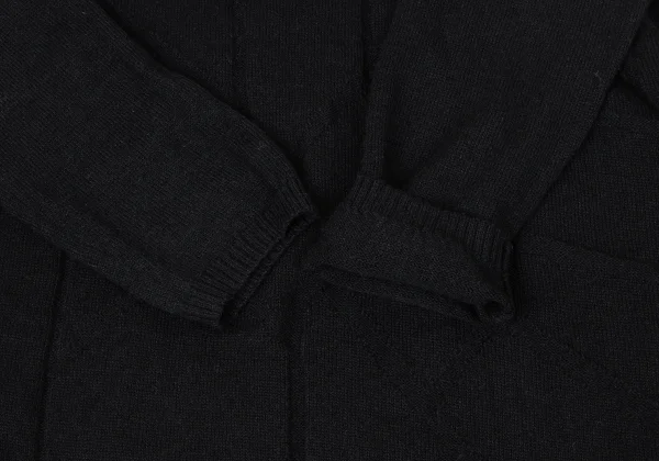 Yohji Yamamoto FEMME Crackle Weave Asymmetrical Knit Dress K-170143_006