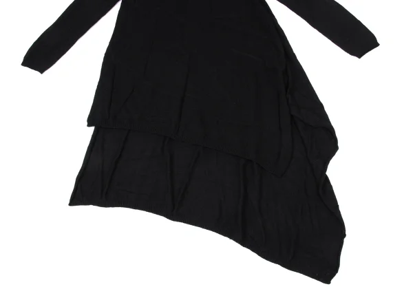 Yohji Yamamoto FEMME Crackle Weave Asymmetrical Knit Dress K-170143_007