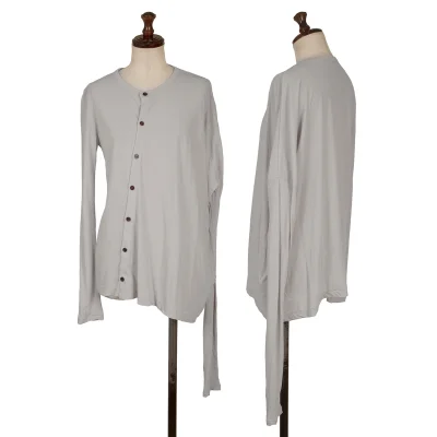 Yohji Yamamoto FEMME Cotton Jersey Asymmetrical Cardigan