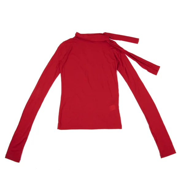 Yohji Yamamoto FEMME Tie Neck Wool Knit Top K-170150_002