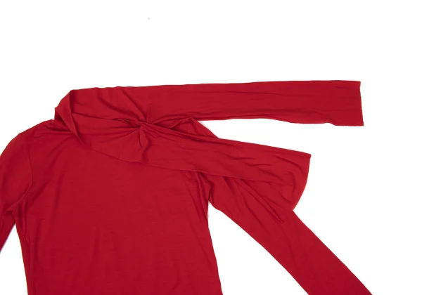 Yohji Yamamoto FEMME Tie Neck Wool Knit Top K-170150_006