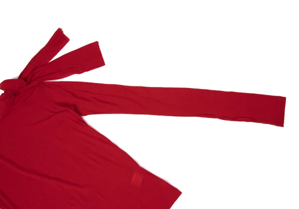 Yohji Yamamoto FEMME Tie Neck Wool Knit Top K-170150_007