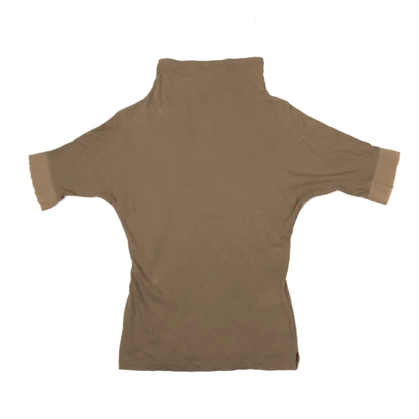 Yohji Yamamoto FEMME Cuff Switching Turtleneck T Shirt K-170152_002