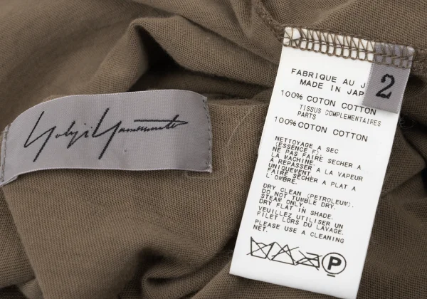 Yohji Yamamoto FEMME Cuff Switching Turtleneck T Shirt K-170152_014