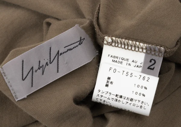 Yohji Yamamoto FEMME Cuff Switching Turtleneck T Shirt K-170152_015