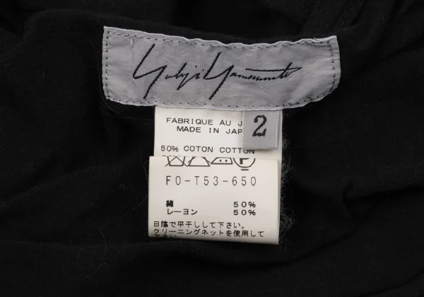 Yohji Yamamoto FEMME Roll-up Sleeve T Shirt K-170153_010
