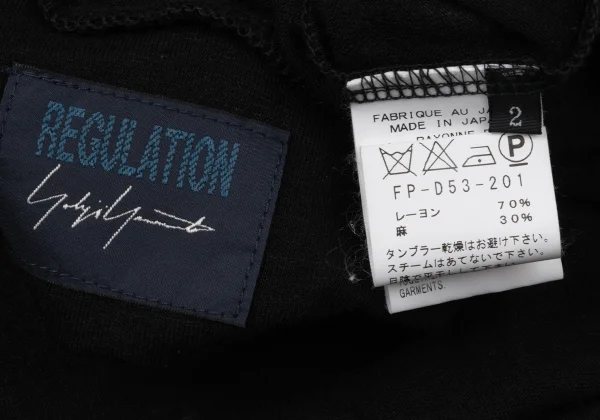 REGULATION yohji yamamoto Linen Blend Long Tail Knit Top K-170158_015