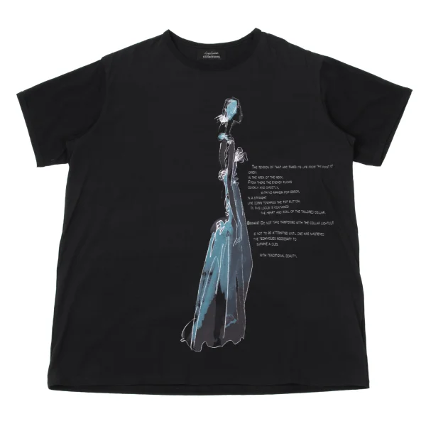 Yohji Yamamoto collections Drawing Poem Printed T-Shirt Black 2 K-170159_001
