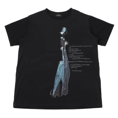 Yohji Yamamoto collections Drawing Poem Printed T-Shirt