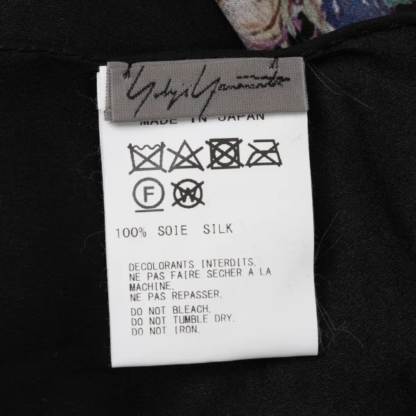 Yohji Yamamoto FEMME Silk Floral Poem Drawing Scarf K-170162_007