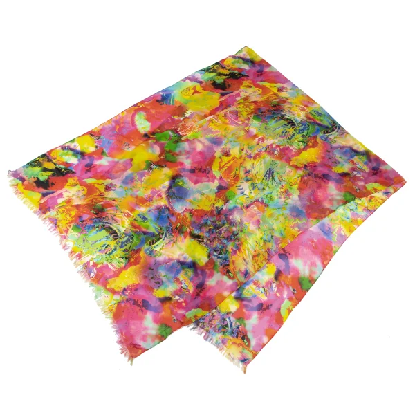 Yohji Yamamoto FEMME Colorful Silk Printed Scarf K-170163_002