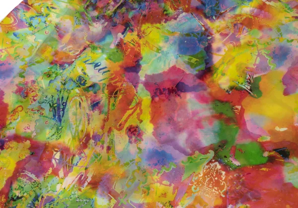 Yohji Yamamoto FEMME Colorful Silk Printed Scarf K-170163_008