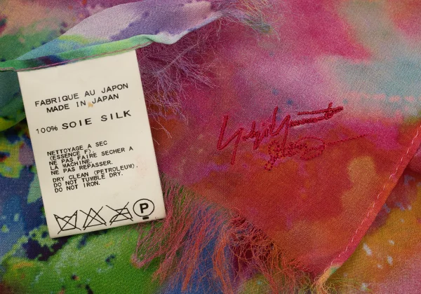 Yohji Yamamoto FEMME Colorful Silk Printed Scarf K-170163_009