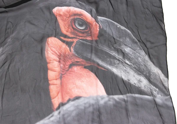 Yohji yamamoto discord Bird Print Sheer Scarf K-170164_004