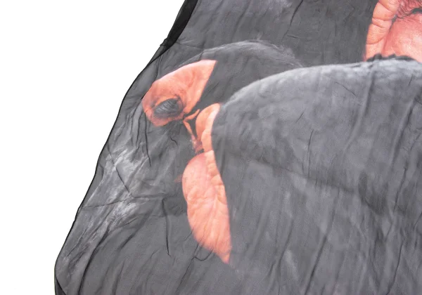 Yohji yamamoto discord Bird Print Sheer Scarf K-170164_005