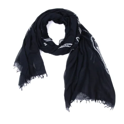 Yohji Yamamoto SUZUSAN Signature Logo Dyed Scarf