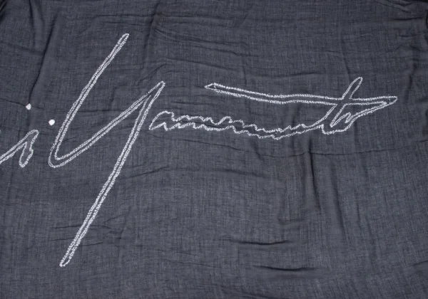 Yohji Yamamoto SUZUSAN Signature Logo Dyed Scarf K-170165_006