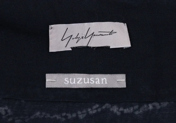 Yohji Yamamoto SUZUSAN Signature Logo Dyed Scarf K-170165_007