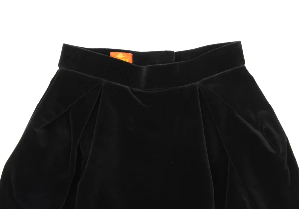 Vivienne Westwood Tuck Design Velour Mini Skirt K-170171_003