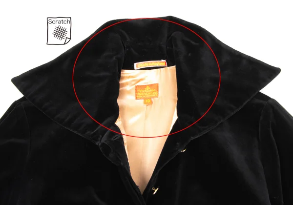 ヴィヴィアンウエストウッドVivienne Westwood 旧赤タグ ベロアセットアップ 黒10 S K-170172_005
